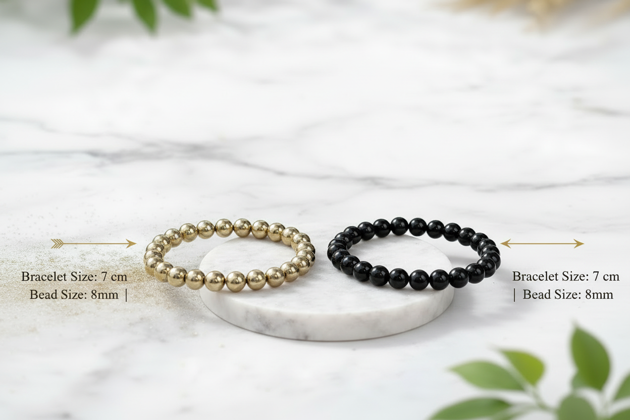 Richie Rich Combo   (Pyrite bracelet + Black Obsidian Bracelet)