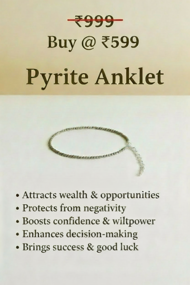 Pyrite Anklet Money attracter  – Attract Wealth & Luck.