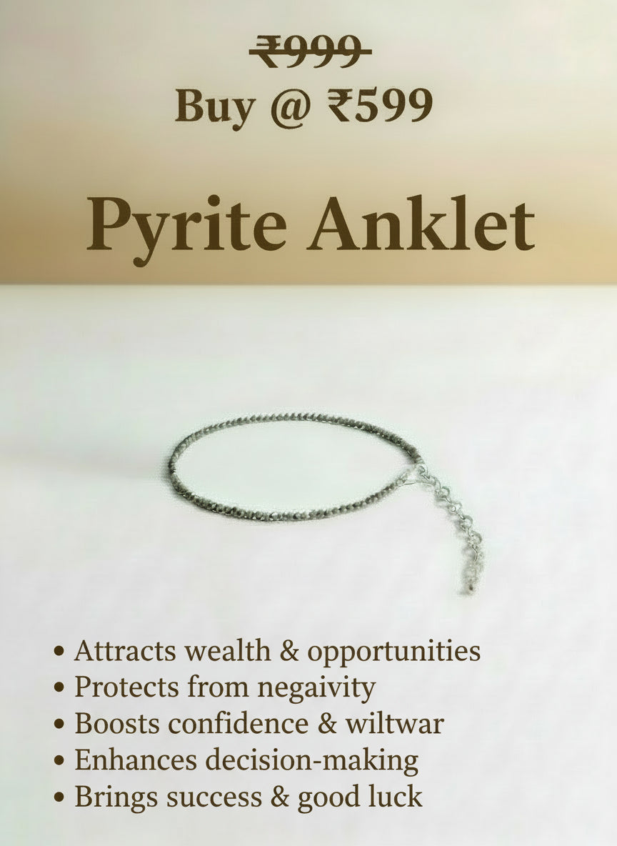 Pyrite Anklet Money attracter  – Attract Wealth & Luck.