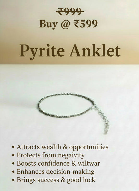 Pyrite Anklet Money attracter  – Attract Wealth & Luck.