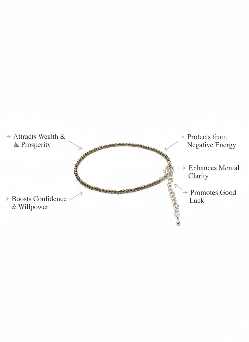 Pyrite Anklet Money attracter  – Attract Wealth & Luck.