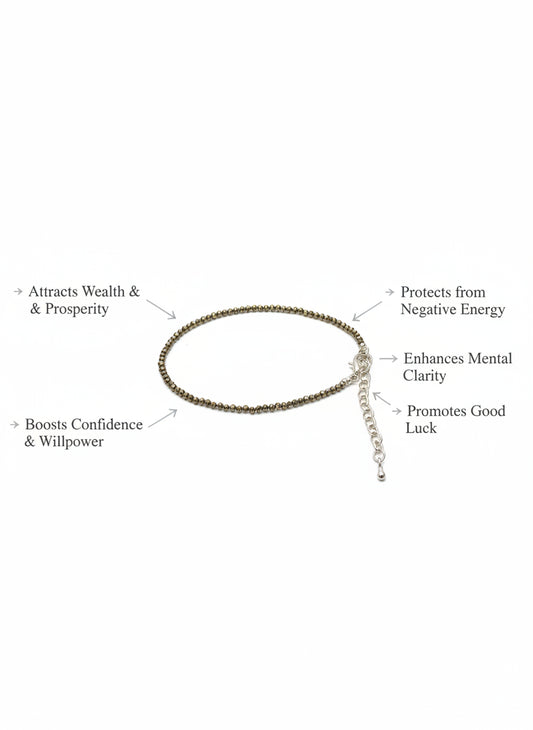 Pyrite Anklet Money attracter  – Attract Wealth & Luck.