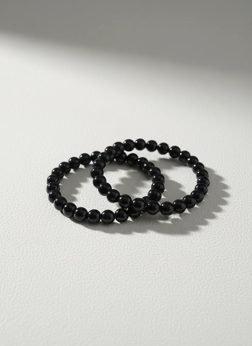 Black Obsidian Protection Bracelet – Natural Crystal for Negativity Shield &amp; Grounding Reiki-Charged