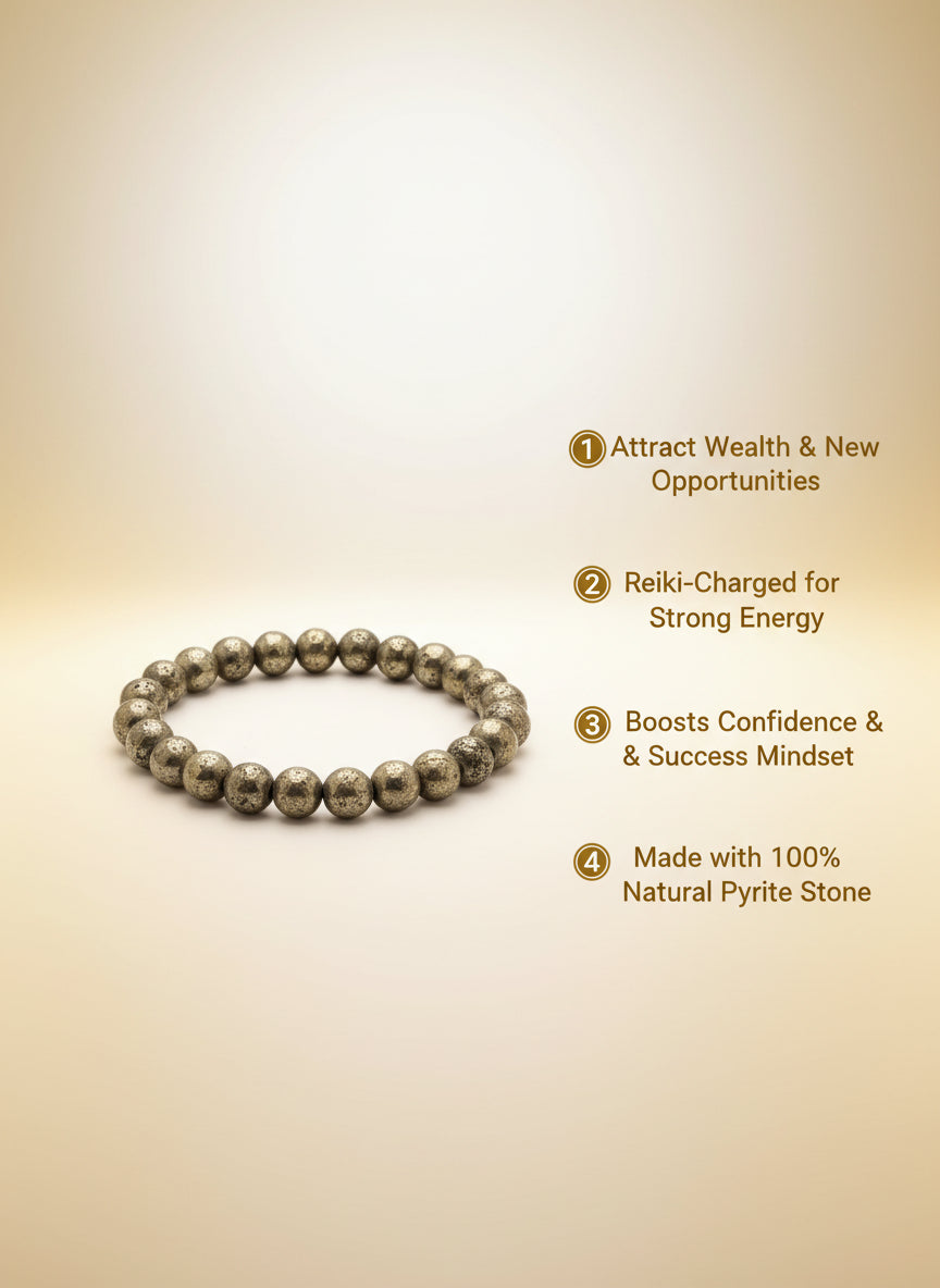 Pyrite Money Bracelet – For Wealth & Abundance