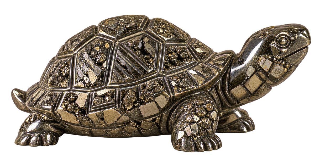 Stability & Wealth – Pyrite Tortoise